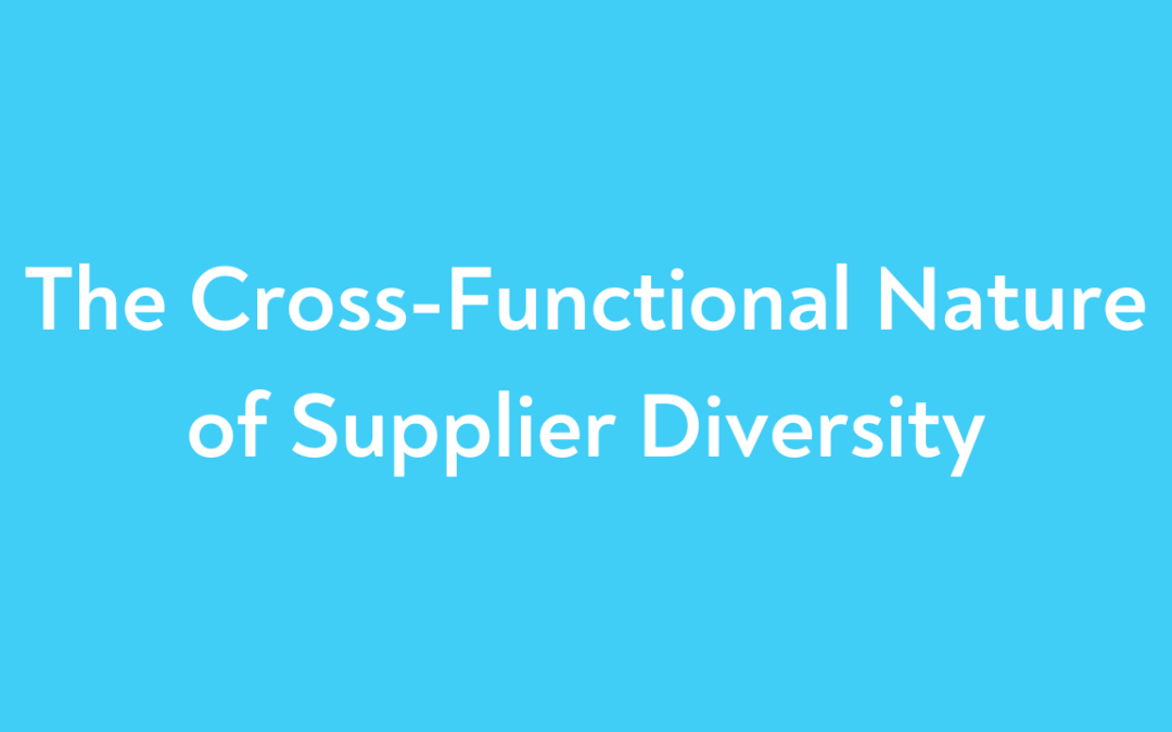 The Cross-Functional Nature of Supplier Diversity