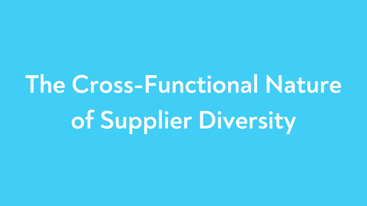 The Cross-Functional Nature of Supplier Diversity